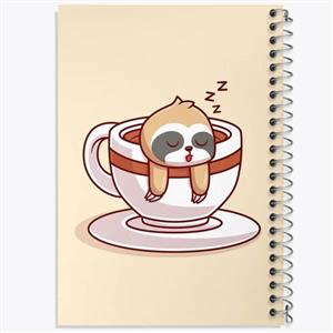 دفتر شطرنجی 50 برگ خندالو طرح تنبل کد 26197