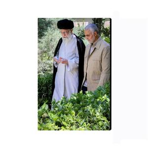 تابلو شاسی طرح سردار سپهبد حاج قاسم سلیمانی و حضرت آیت الله خامنه ای کد As2736