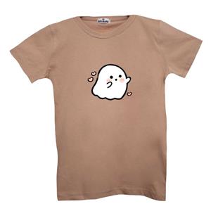 تی شرت آستین کوتاه بچگانه مدل روح بامزه رنگ کرم