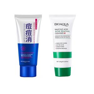 فوم شستشو صورت بایو آکوا مدل Acne حجم 100 میلی لیتر به همراه فوم شستشو صورت بایو آکوا مدل سالیسیلیک اسید