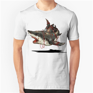 تی شرت گرافیکی shark 