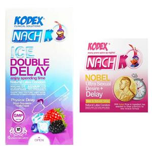 کاندوم ناچ کدکس مدل Ice Double Delay بسته 12 عددی به همراه کاندوم مدل Nobel Desire Delay بسته 3 عددی