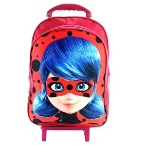 کوله پشتی چرخ دار مدل دختر کفشدوزکی کد mos3-12