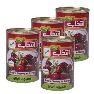 کمپوت آلبالو انتخاب - 420 گرم بسته 4 عددی