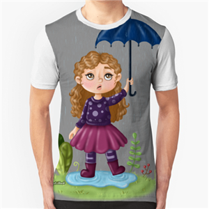 تی شرت گرافیکی rainy day 