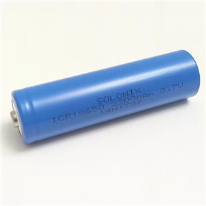 باتری لیتیوم یون 3.7 ولت قابل شارژ سولونیکس مدل ICR 18650 ظرفیت 2200 میلی آمپر مجموعه 12 عددی