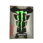 برچسب باک موتورسیکلت زنیکس مدل سیلیکونی طرح MONSTER grn