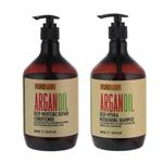 شامپو تقویت کننده و ترمیم کننده مو پیور نیچر مدل argan حجم 500 میلی لیتر به همراه ماسک مو پیور نیچر مدل argan oil