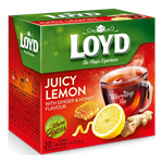 دمنوش چای لیمو لوید با طعم زنجیل و عسل 20 عددی Loyd Juicy Lemon with Ginger Honey Taste 