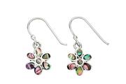 Silver earrings female models pearl flowers Basics