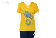 Women turtlenecks Knitted Tshirt designs Saman Tricot sunflower yellow