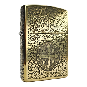 فندک بنزینی زورو بدنه برنجی مدل کنستانتین LIZO-420-Brass Lighter 