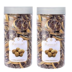 اسلایس لیمو عمانی ممتاز سرمد - 120 گرم بسته 2 عددی