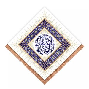 پرچم خدمتگزاران مدل کتیبه مذهبی طرح لوزی یا اباالفضل العباس کد 40002984