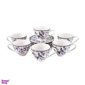 ست فنجان و نعلبکی 12 پارچه گلدکیش طرح لوتوس مدل GK701108-1