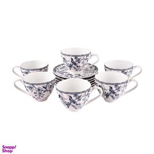ست فنجان و نعلبکی 12 پارچه گلدکیش طرح لوتوس مدل GK701108-1