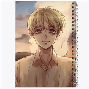 دفتر طراحی 50 برگ خندالو طرح ارمین انیمه اتک آن تایتان Attack on Titan