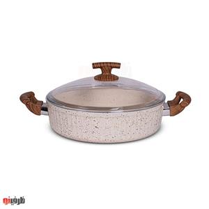 تابه 28 فورج درب دار السا (اویز پلاس) کرم PMT