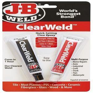 چسب دوقلو جی بی ولد مدل ClearWeld مجموعه 2 عددی