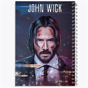دفتر شطرنجی 50 برگ خندالو طرح جان ویک John Wick کد 28561