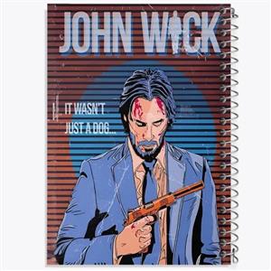 دفتر شطرنجی 50 برگ خندالو طرح جان ویک John Wick کد 2946