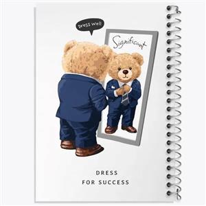 دفتر شطرنجی 50 برگ خندالو طرح تدی Teddy کد 26159