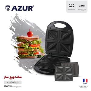 ساندویچ ساز 2 صفحه ازور مدل AZ-706SM