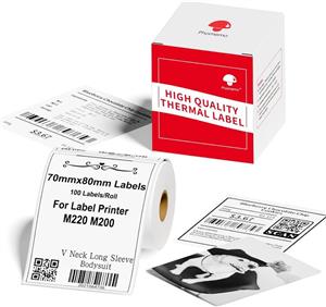 کاغذ پرینتر لیبل زن حرارتی اندازه 70*80 میلی‌متر Phomemo M221