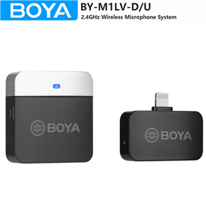 میکروفن BOYA مدل BY-M1LV Wireless Lavalier Lapel مناسب برای Microphone for iPhone Android PC Laptop Mobile Smartphone Youtube video Recording Streaming 