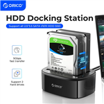 دستگاه Dual-bay Hard Drive Docking Station for 2.5/3.5 Inch HDD SSD SATA to USB 3.0 HDD Docking Station with 12V3A Power Adapter برند ORICO