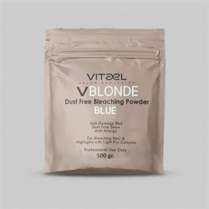 پودر دکلره ویتائل مدل Vblond وزن 500 گرم رنگ آبی