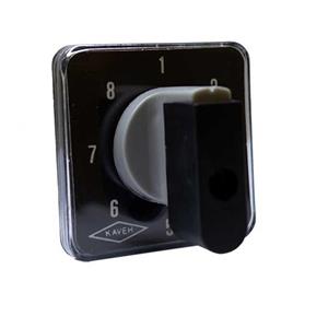 کلید گردان سه پل هشت حالته بدون صفر 50 آمپر الکترو کاوه کدKA050CM38