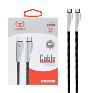 کابل تبدیل فست شارژ پاوربانک Type-C To Type-C یوشیتا مدل YC-009