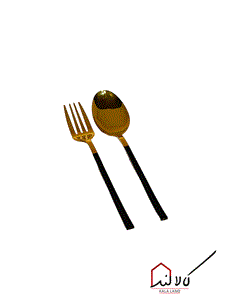 چنگال مشکی طلایی 6 عددی