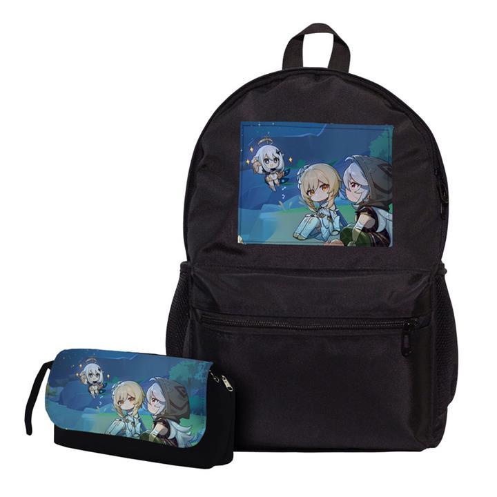 کوله پشتی مدل انیمه Genshin Impact به همراه جامدادی