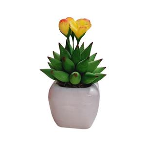 گلدان به همراه گل مصنوعی مدل شکوفه بهار