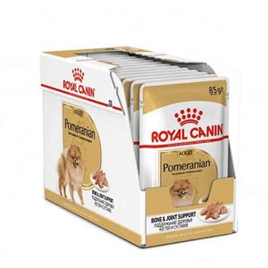 غذای پوچ رویال کنین مدل پامرانین ادلت POMERANIAN 85 G وزن 85 گرم بسته 12 عددی