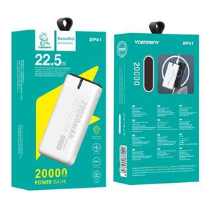 پاوربانک وی دنمن وی مدل DP41 ظرفیت 20000 میلی آمپر ساعت