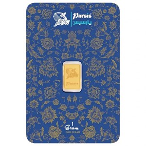 شمش طلا 24 عیار پارسیس مدل  1 گرم (1000سوت) -