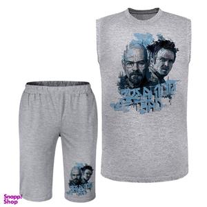 ست تاپ و شلوارک مردانه مدل برکینگ بد A90