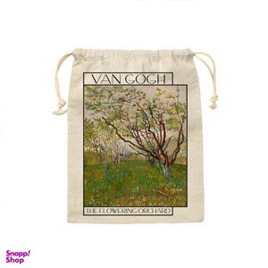 کیسه نان و سبزی ترمه طراحان ایده مدل شکوفه دهی باغ میوه از ونگوگ کد art0047 - M