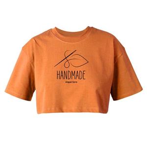 کراپ‌ تی‌شرت آستین کوتاه زنانه مدل CHW 00204