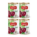 کمپوت گیلاس شهدین 370 گرم بسته 4 عددی 