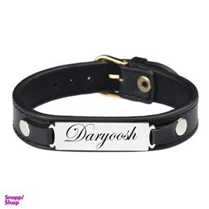 دستبند مردانه گیلواره زراوشان مدل چرم طبیعی اسم داریوش کد FLK 081