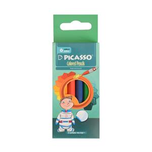 مداد رنگی 6 رنگ پیکاسو مدل BK6