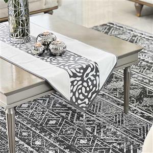 رانر طرح رز مخمل طوسی کرم