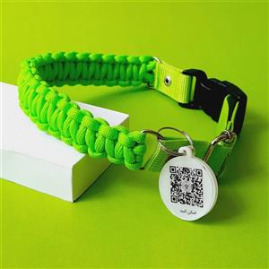 قلاده و پلاک هوشمند سگ و گربه رنگ سبز کد060