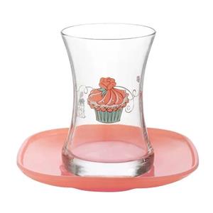 ست فنجان و نعلبکی 12 پارچه لاو مدل Cup Cake