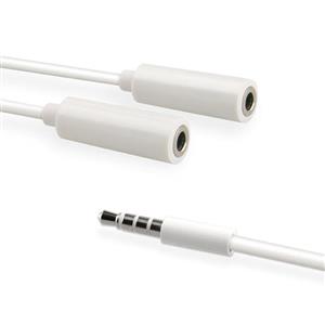 کابل تبدیل 1به 2 انتقال صدا نزتک مدل N18 طول 0.11 متر Naztech AUX Cable 11cm 