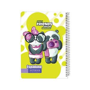 دفتر مشق 50 برگ اسپادانا طرح دختر بچه های خرس کد BB50